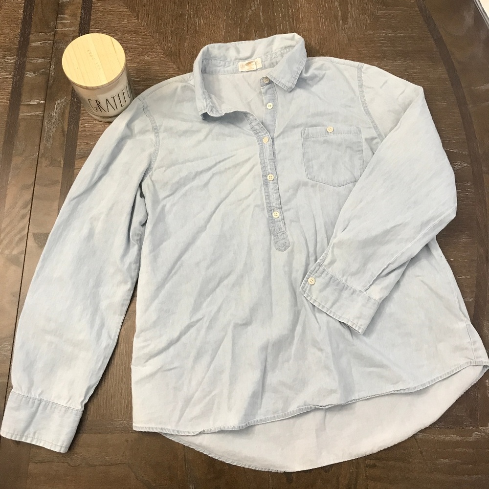 Lucy & Laurel Denim Popover Shirt